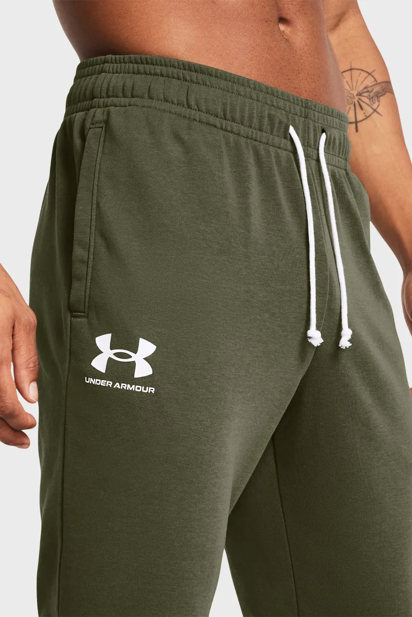 Чоловічі зелені спортивні штани UA Rival Terry Jogger 4