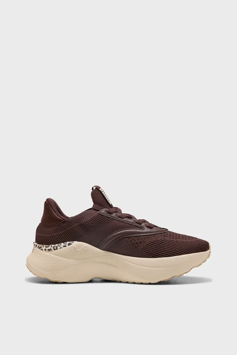 Женские коричневые кроссовки SOFTRIDE Mayve Animal Sneakers Women