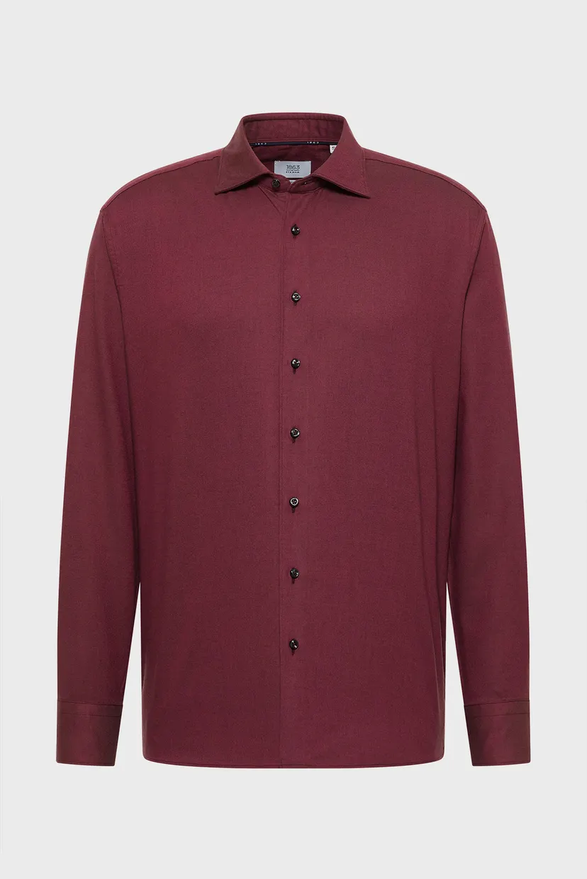 Мужская бордовая рубашка MODERN FIT 5