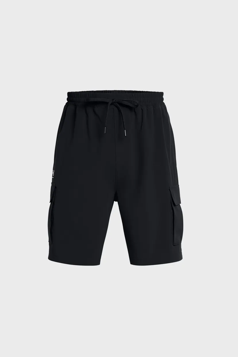 Чоловічі чорні шорти UA Vibe Woven Cargo Short 5