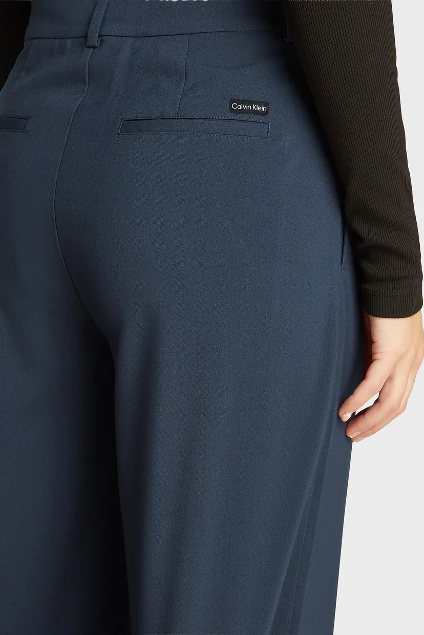 Женские темно-синие брюки TAILORED WIDE LEG PANT 4