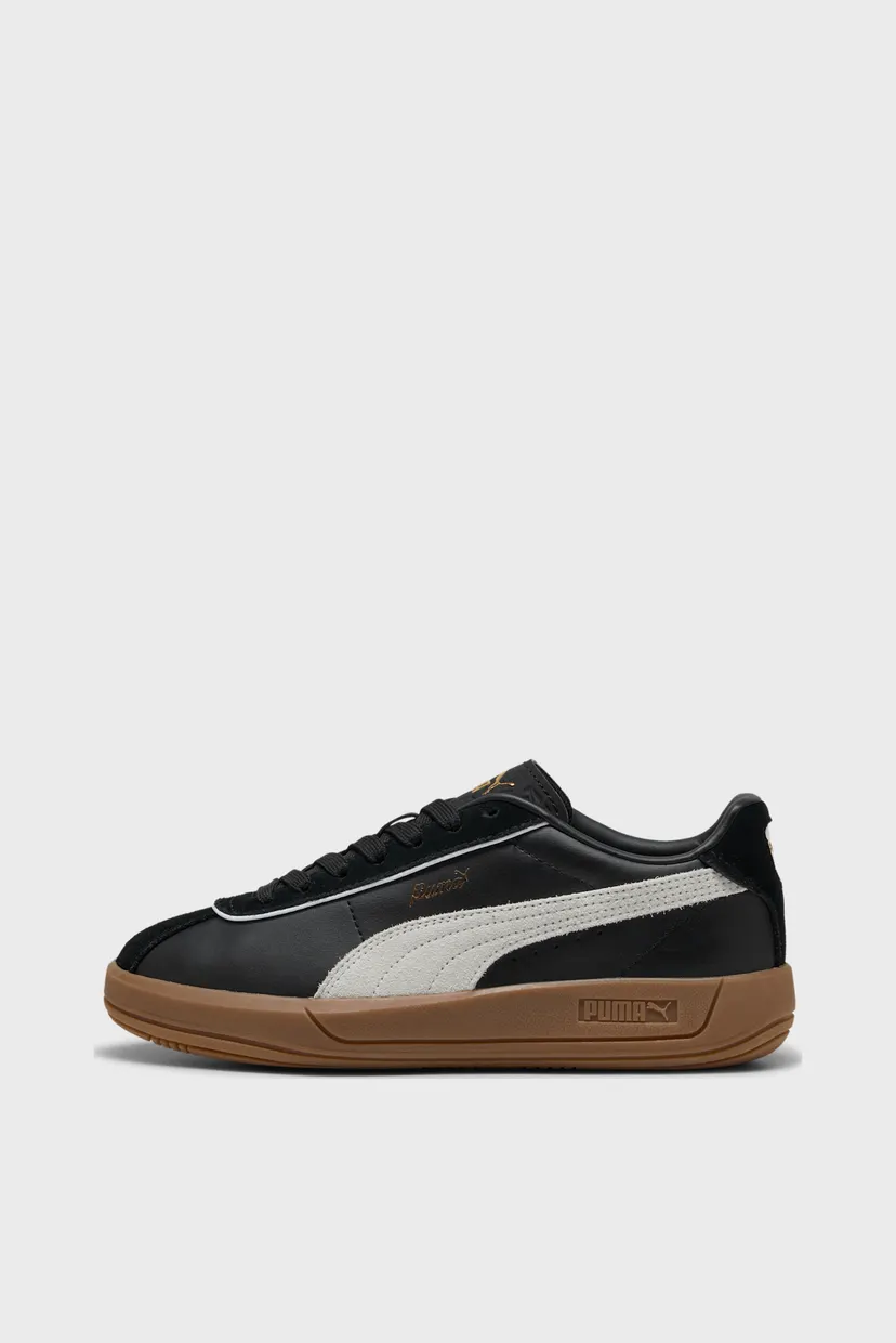 Женские черные кожаные сникерсы PUMA Club Klassika Sneakers Women 3