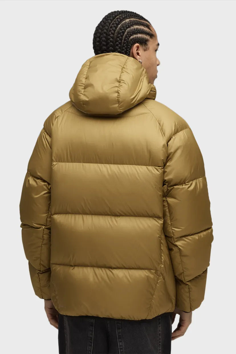 Чоловічий гірчичний пуховик Hooded Down Puffer Jacket Men 3