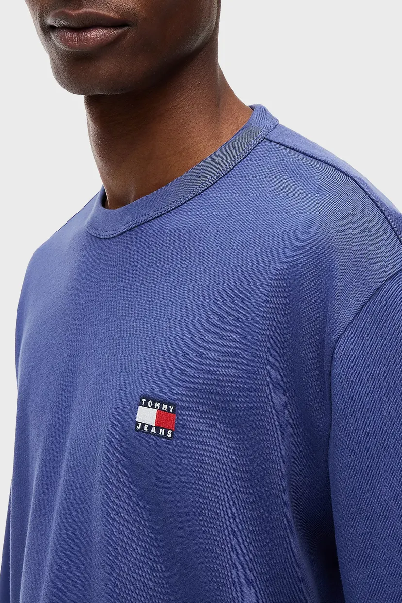 Чоловічий фіолетовий лонгслів REG BADGE TEE LS 4
