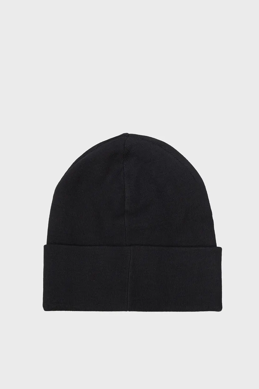 Мужская черная шапка FINE RIB BEANIE 3