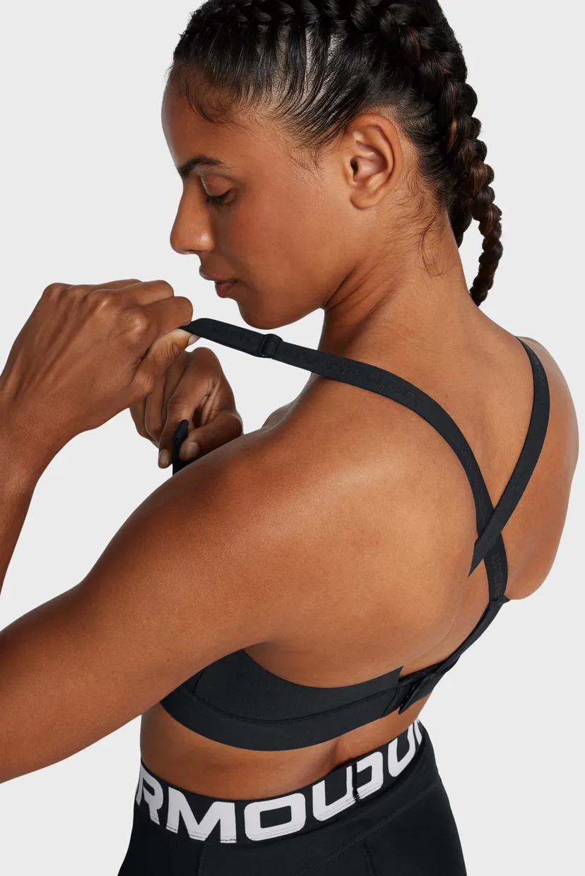 Жіночий чорний топ UA Infinity Mid 2.0 Bra 5