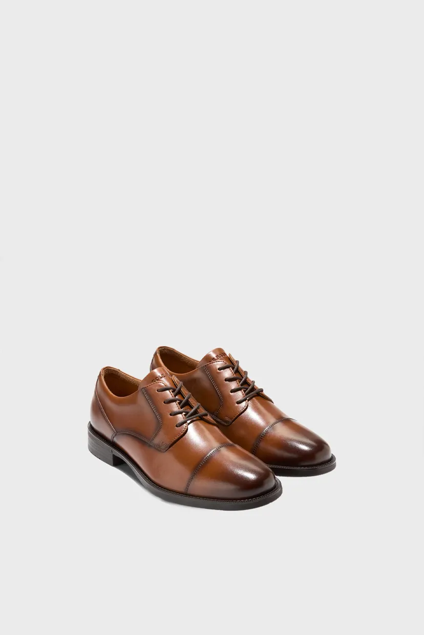 Мужские коричневые кожаные оксфорды Bedford Cap-Toe Oxford 5