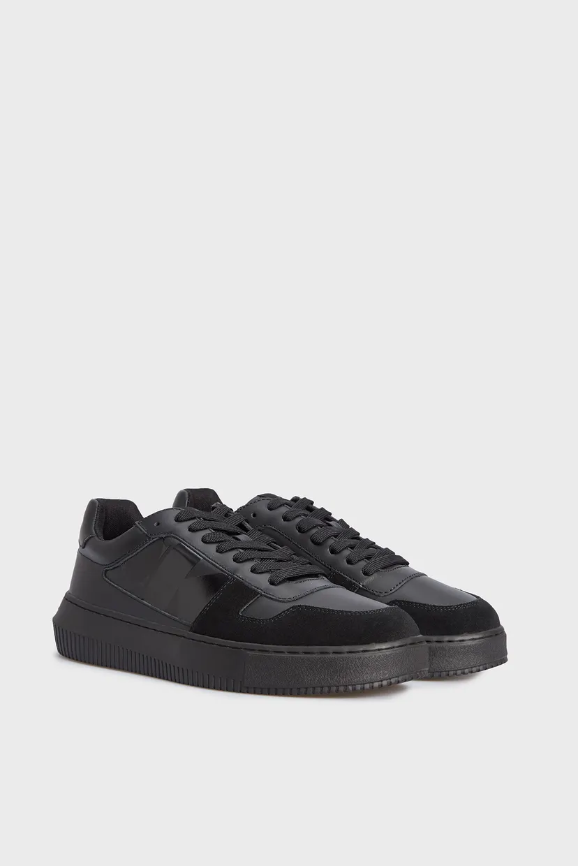 Мужские черные кожаные кроссовки CHUNKY CUPSOLE LACEUP MIX LTH 3