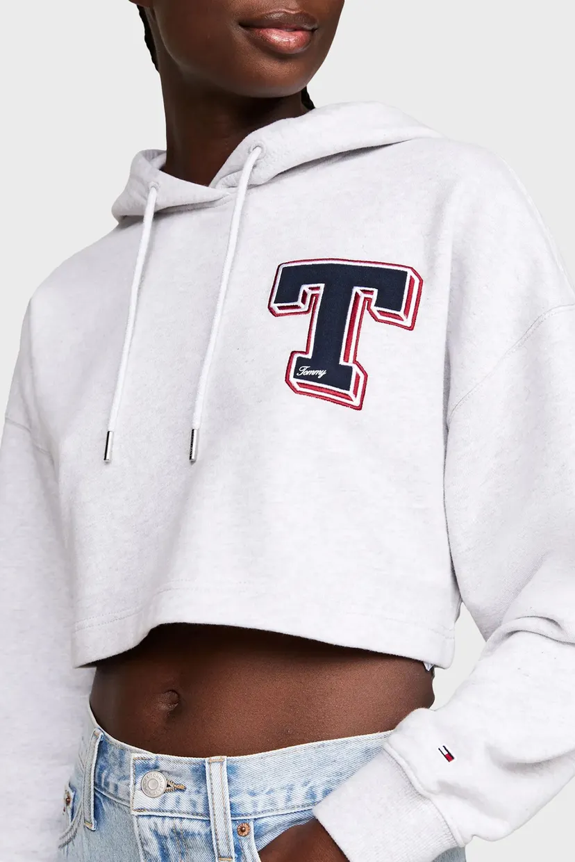 Женское светло-серое худи TJW CRP LETTERMAN HOODIE 4