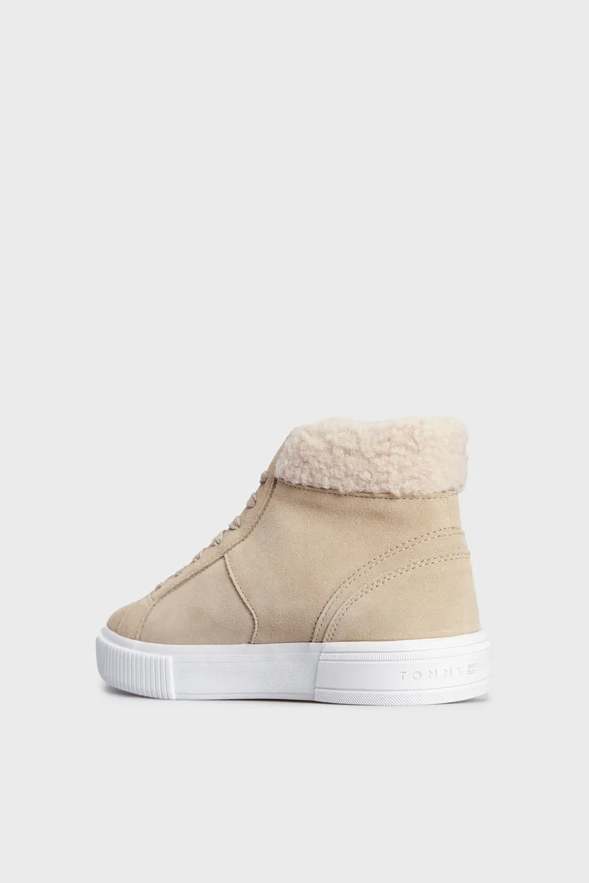 Жіночі бежеві замшеві хайтопи VULC SUEDE SNEAKER HI 5