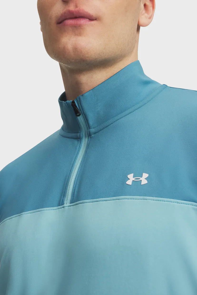 Чоловіча блакитна спортивна кофта UA T2G 1/4 Zip 3