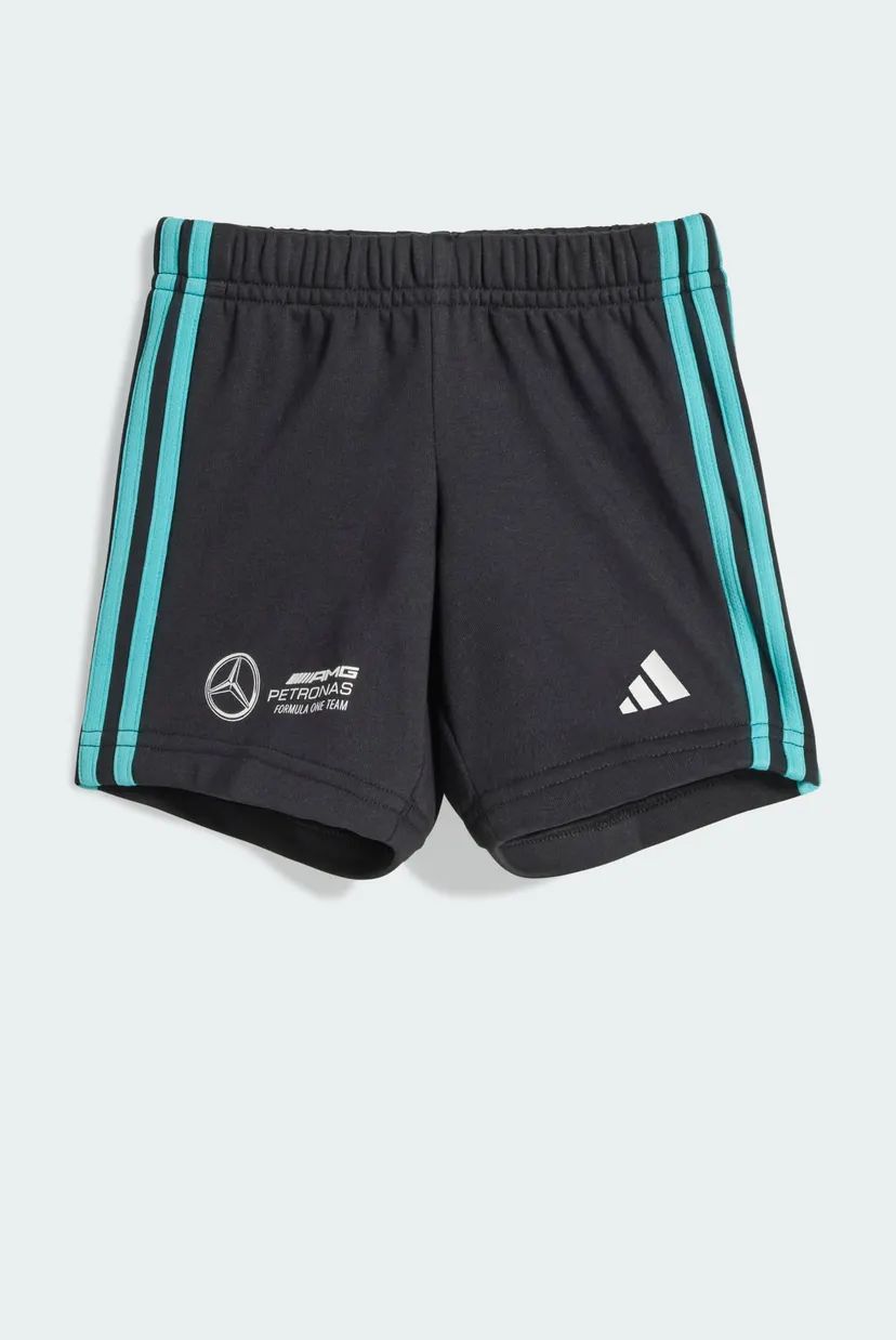 Дитячий чорний комплект одягу (футболка, шорти)  Mercedes - AMG Petronas Formula One Team DNA Kids 4