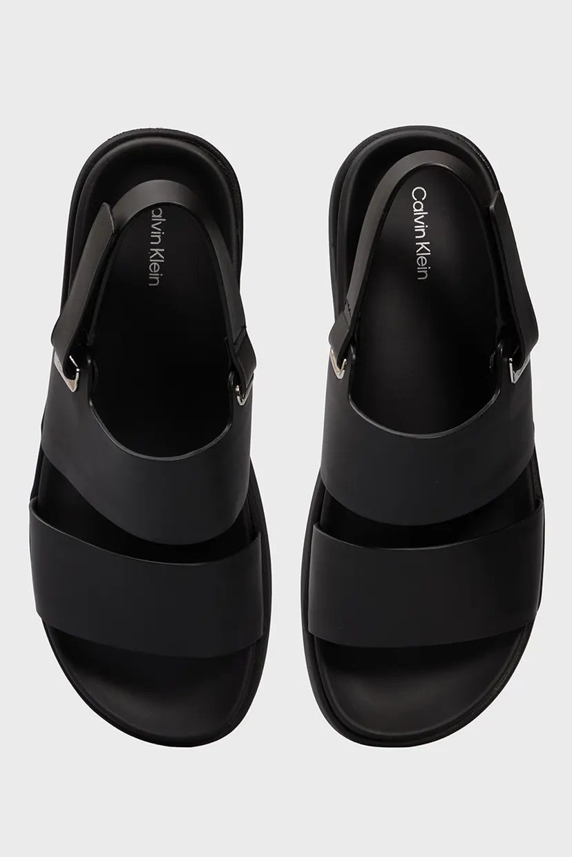 Женские черные кожаные сандалии FLAT SANDAL EYELET 4
