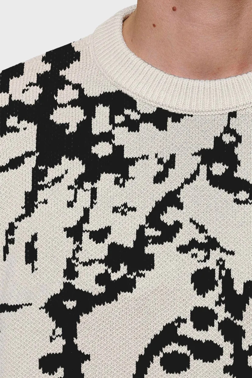 Білий джемпер з візерунком DELTA KNIT (унісекс) 5