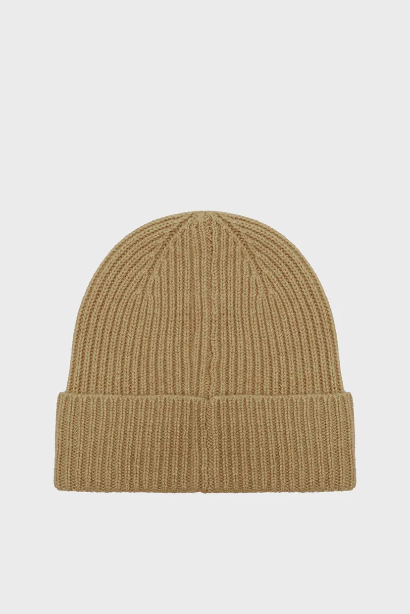 Женская бежевая кашемировая шапка CASHMERE CHIC BEANIE 3
