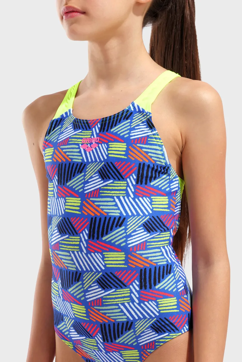 Дитячий синій купальник з візерунком CANDIES SWIMSUIT SWIM PRO BACK 4