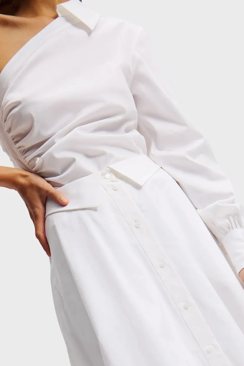 Женская белая юбка POPLIN 4