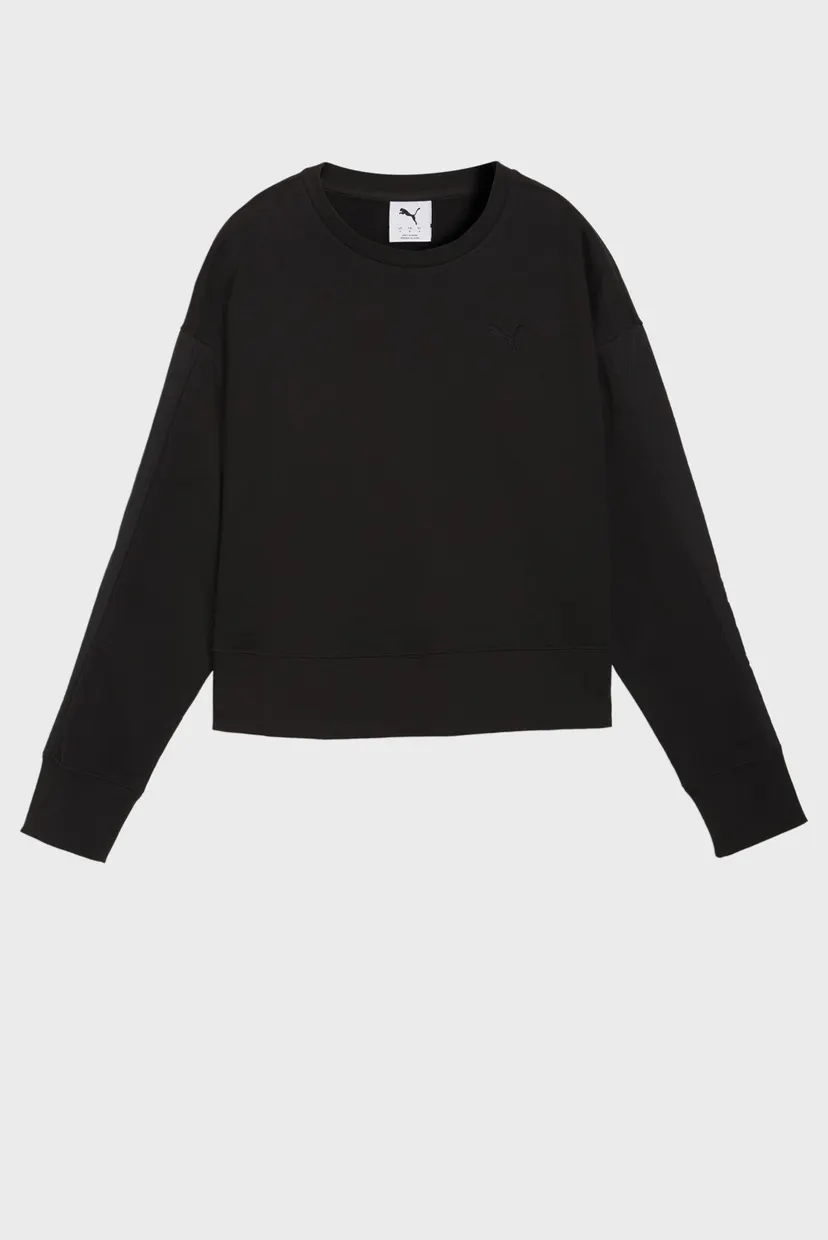 Женский черный свитшот HER Relaxed Crew Neck Sweatshirt Women 4