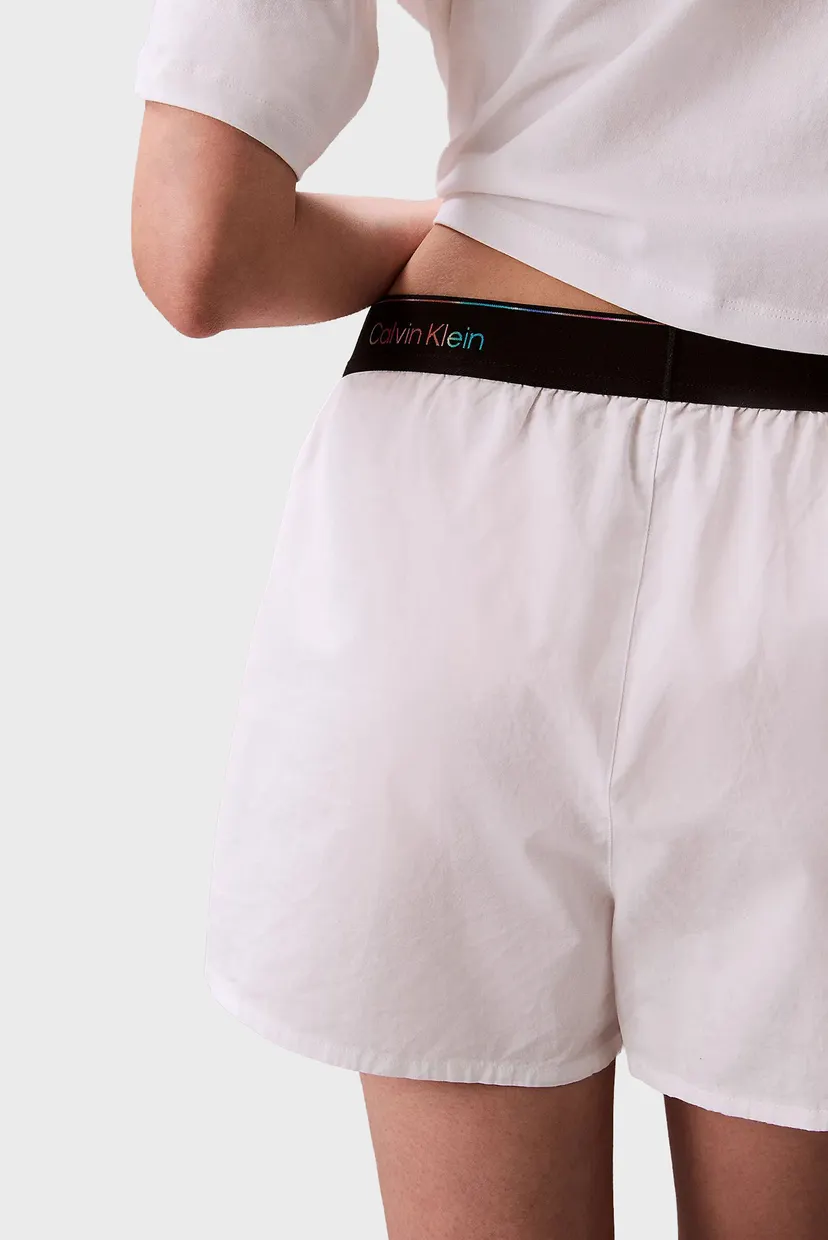 Женские белые шорты LOGO POPLIN PRIDE 6