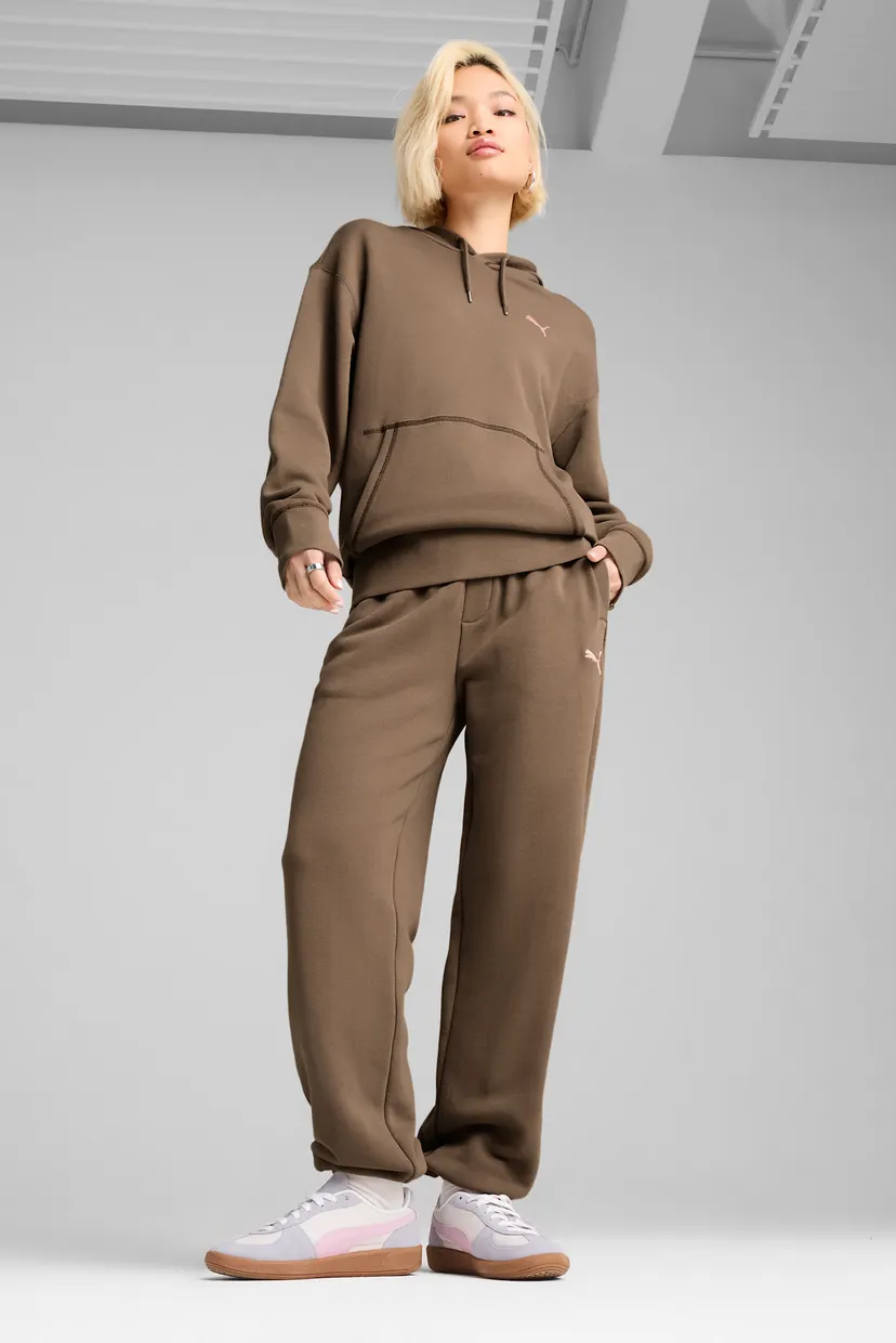 Коричневое худи PREMIUM ESS Relaxed Graphic Hoodie Unisex (унисекс