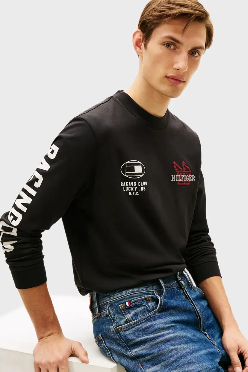 Чоловічий чорний лонгслів MODERN ATHLEISURE 4