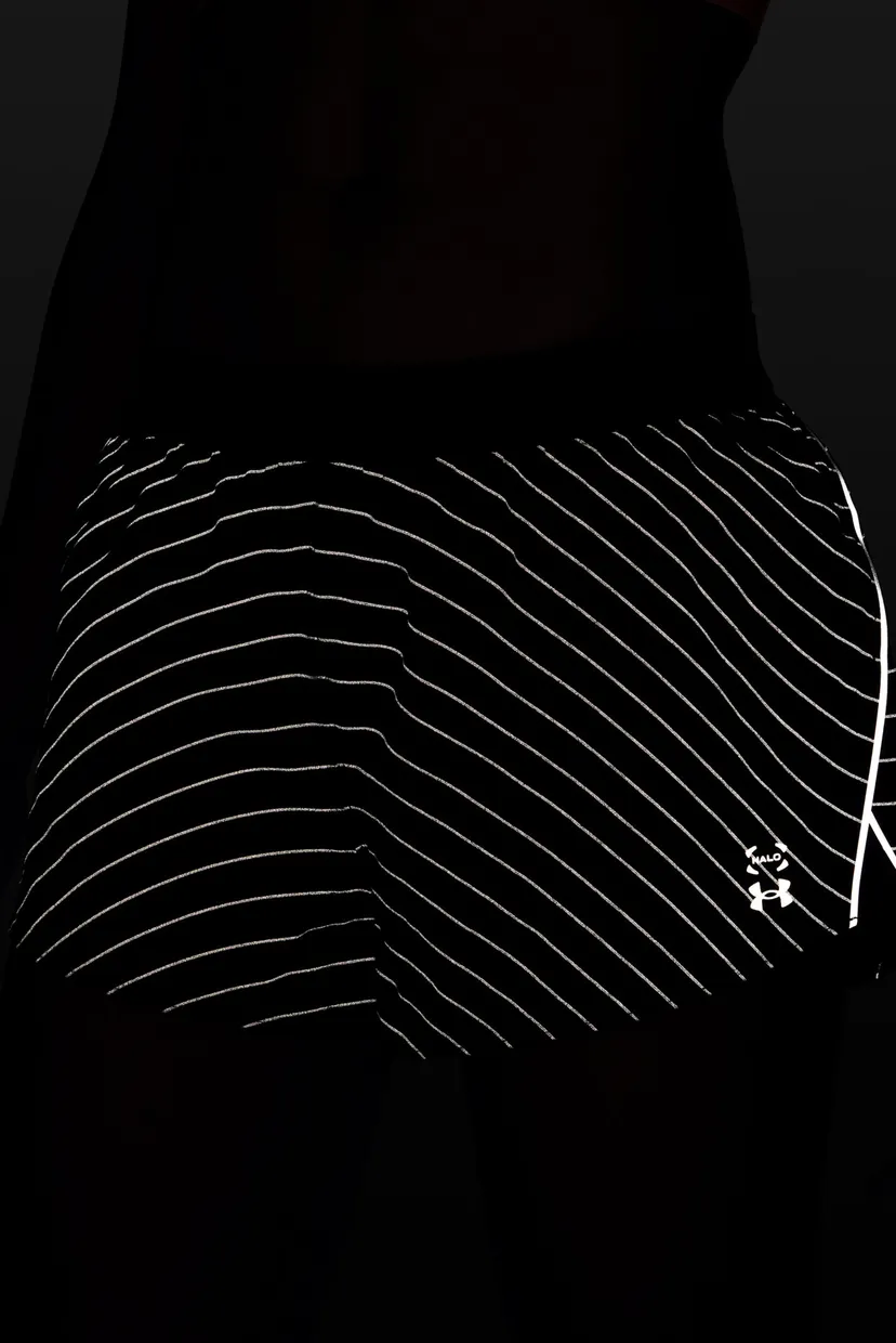 Женские черные шорты UA Halo Run Reflective Short-GRY 5