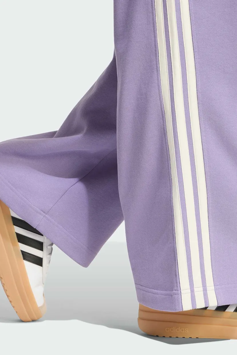 Женские сиреневые спортивные брюки ADIDAS KIT 3-STRIPES WIDE 4
