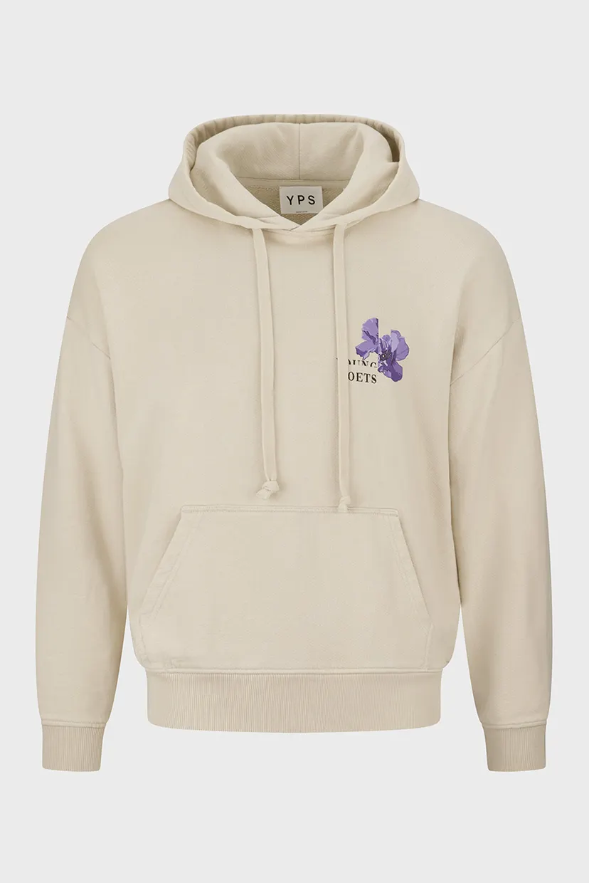 Мужское бежевое худи Cut flowers Danis 232 6