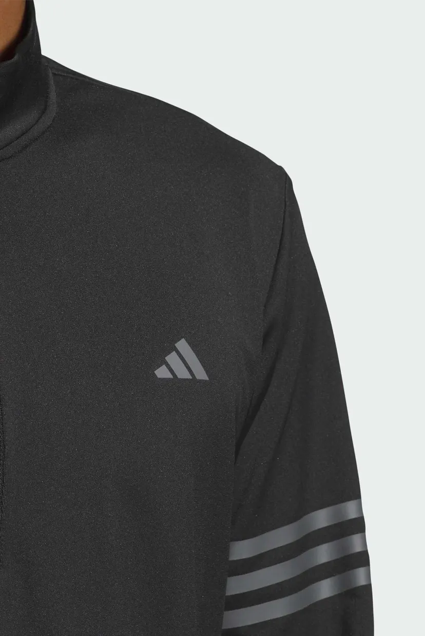 Чоловічий чорний лонгслів Adi 3-Stripes Half-Zip 4