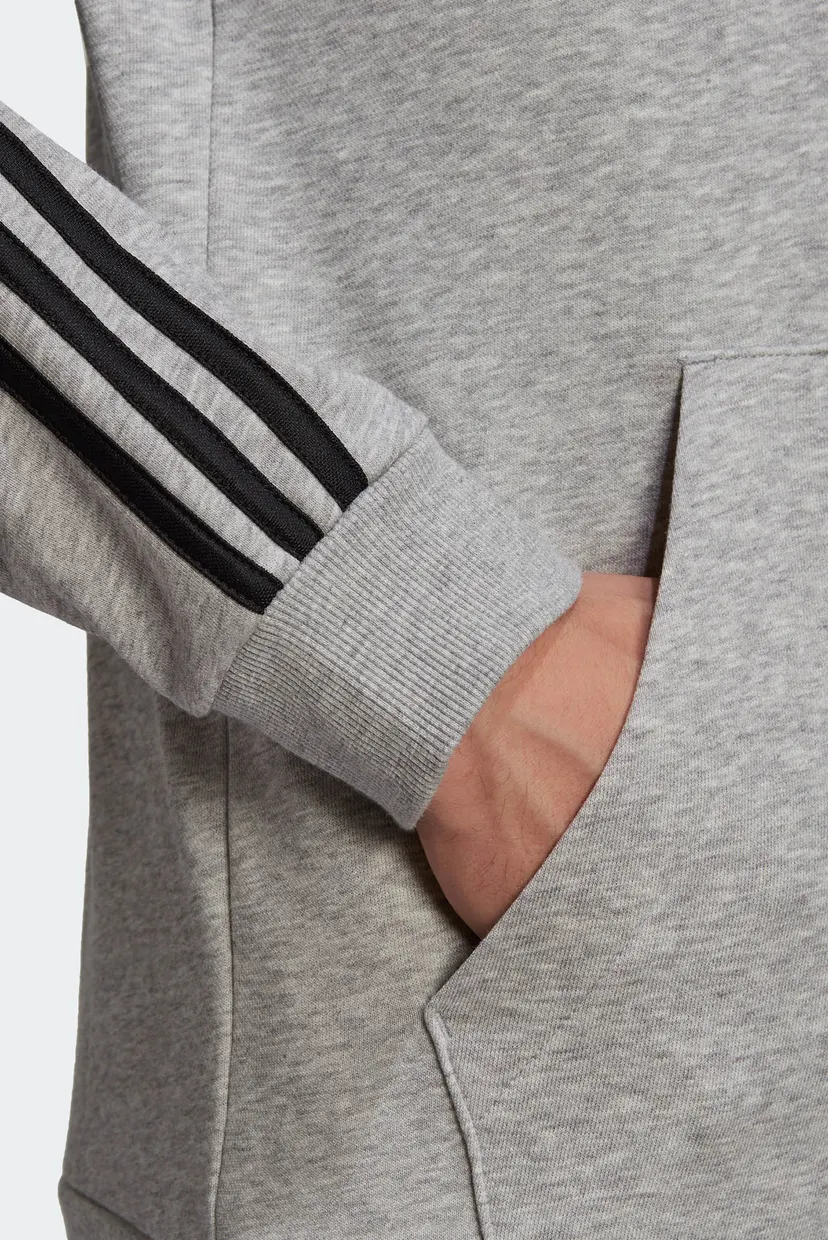 Мужское серое худи Essentials 3-Stripes 7