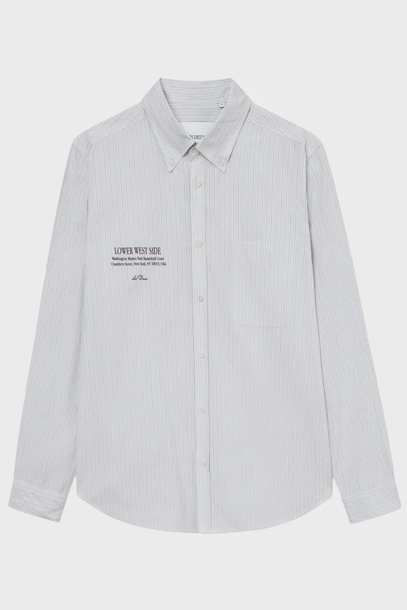 Мужская голубая рубашка в полоску Kent Printed Stripe 4
