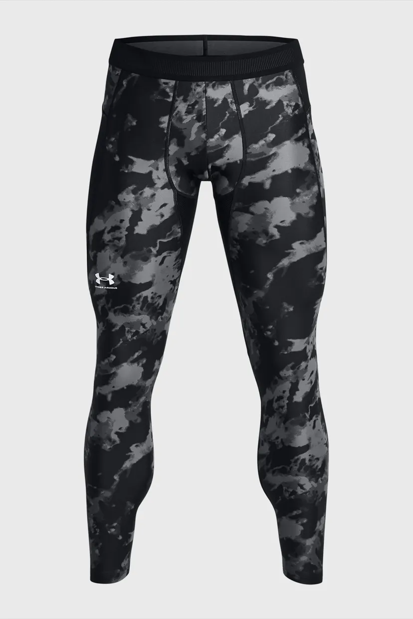 Чоловічі чорні тайтси UA HG IsoChill Prtd Leggings 5