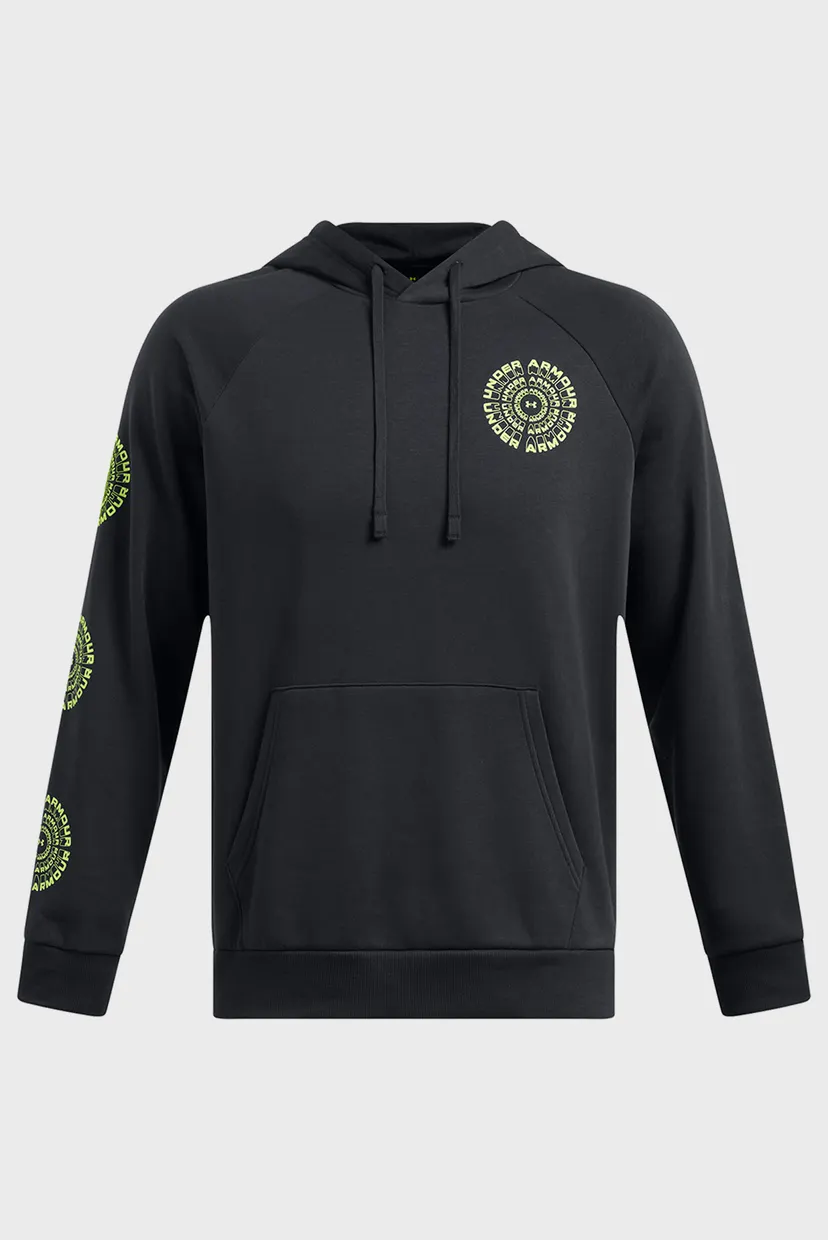 Чоловіче чорне худі UA Rival Fleece HBR Logo HD 4