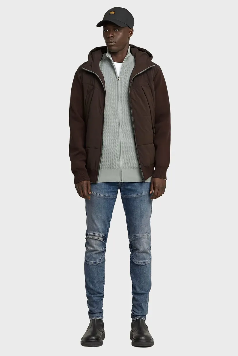 Чоловічі сині джинси 5620 3D Zip Knee Skinny 2