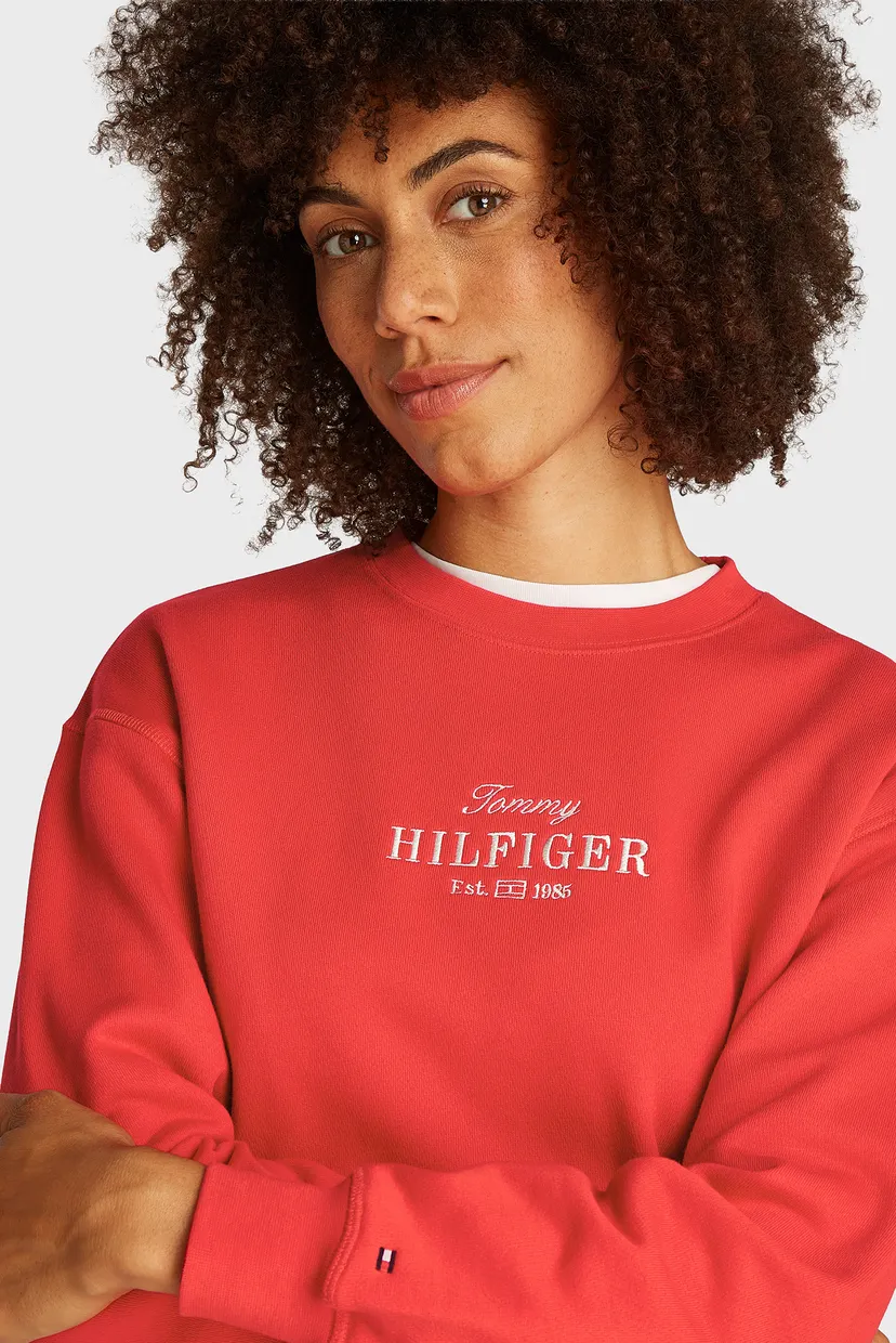 Женский красный свитшот REG HILFIGER 4