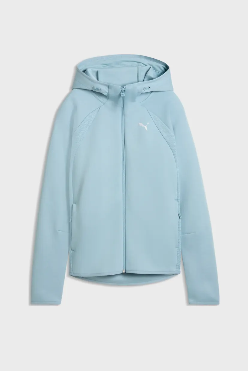 Женское голубое худи Evostripe Full-Zip Hoodie Women 6