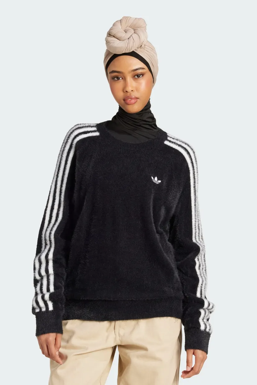 Жіночий чорний світшот Adicolor Holiday Knit adidas JX7813 — MD
