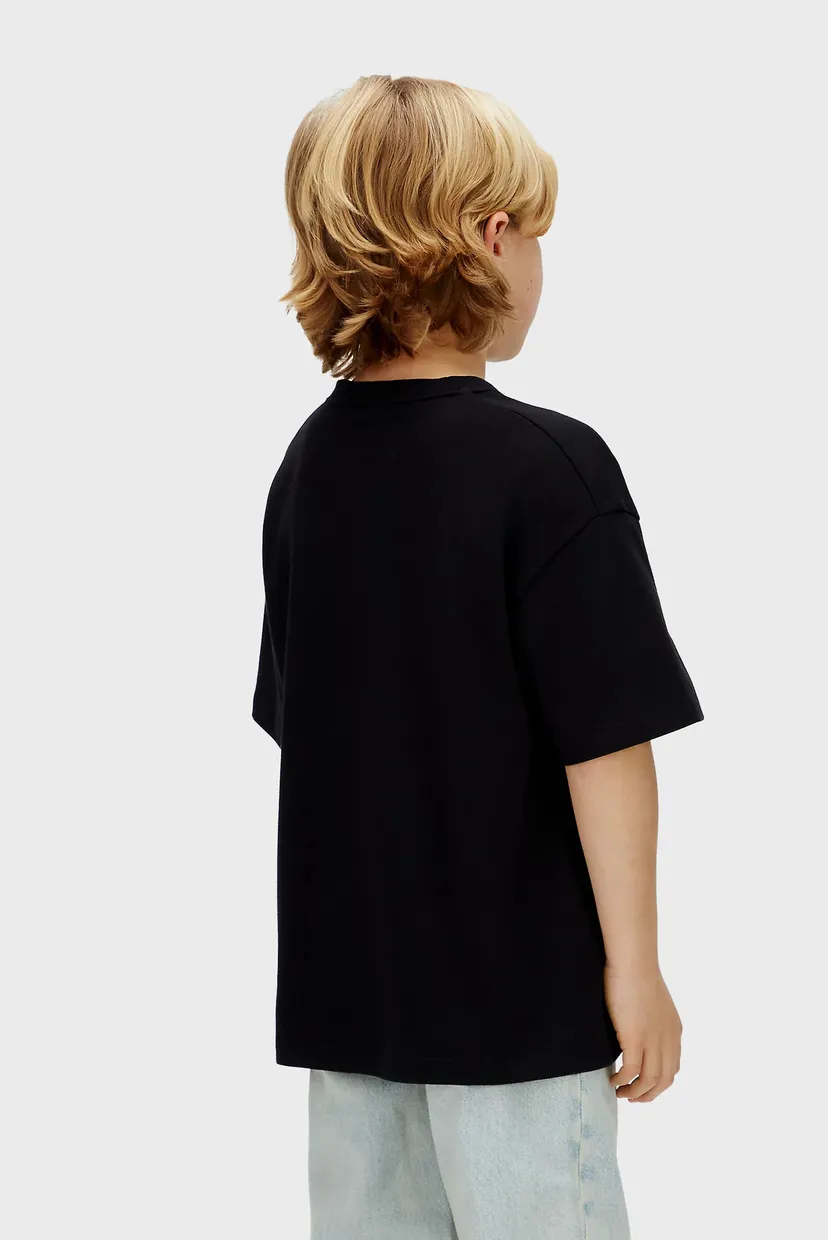 Детская черная футболка MESH APPLIQUE SS 3