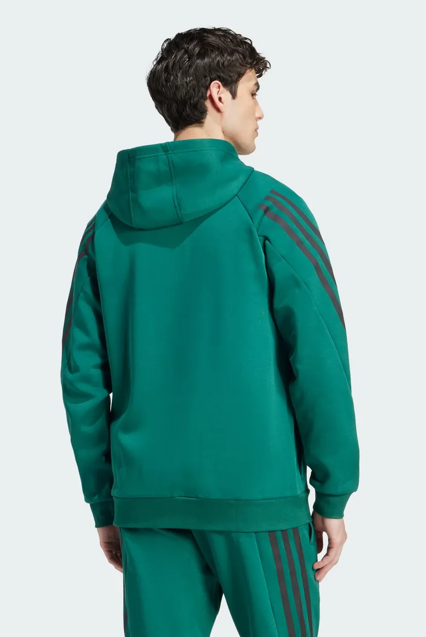 Мужское зеленое худи Future Icons 3-Stripes Full Zip 3