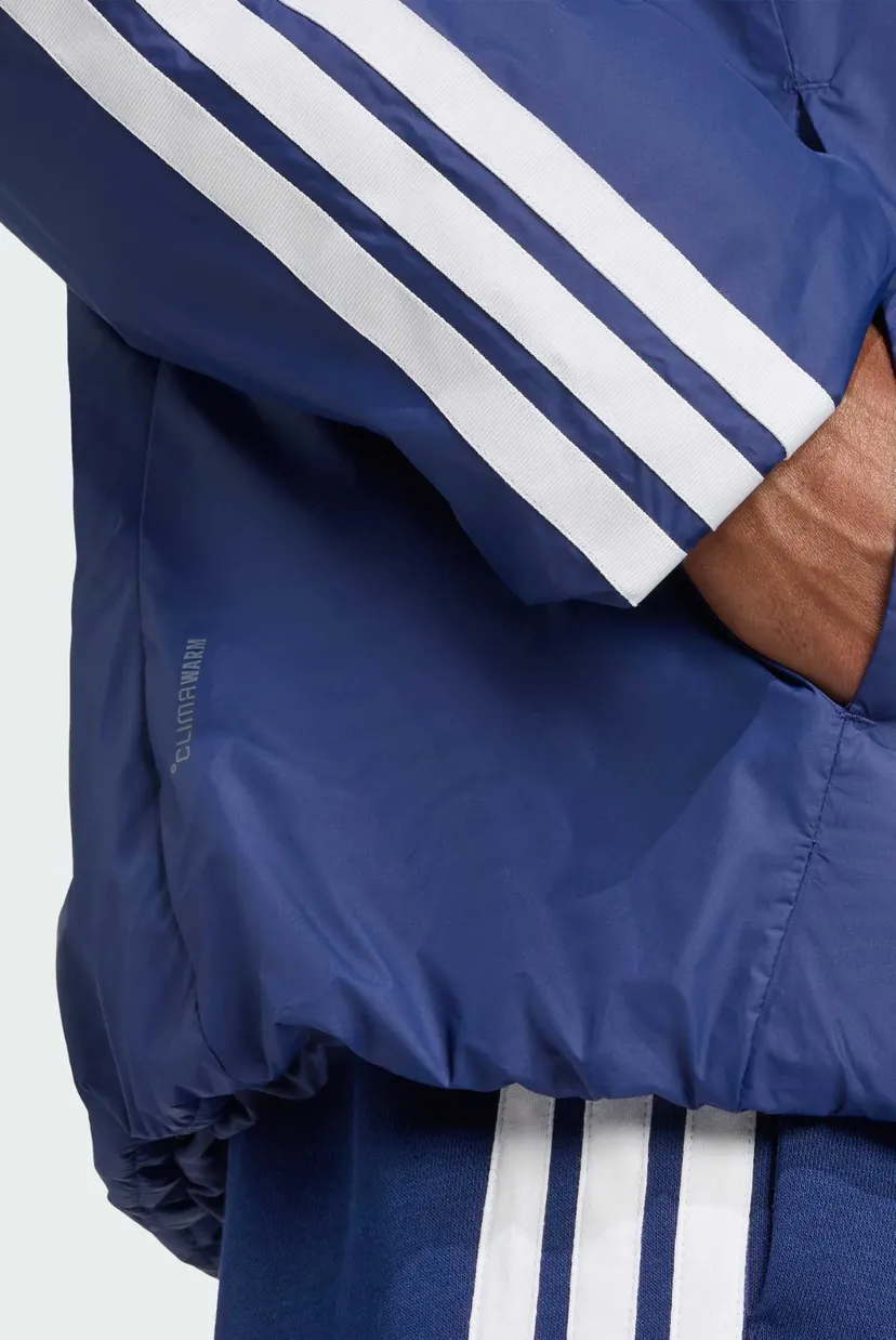 Чоловіча синя куртка Essentials CLIMAWARM 3-Stripes Insulated Hooded 5