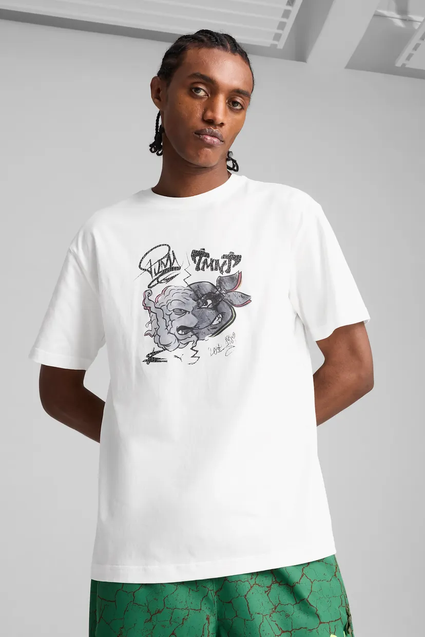 Чоловіча біла футболка PUMA X Teenage Mutant Ninja Turtles Relaxed