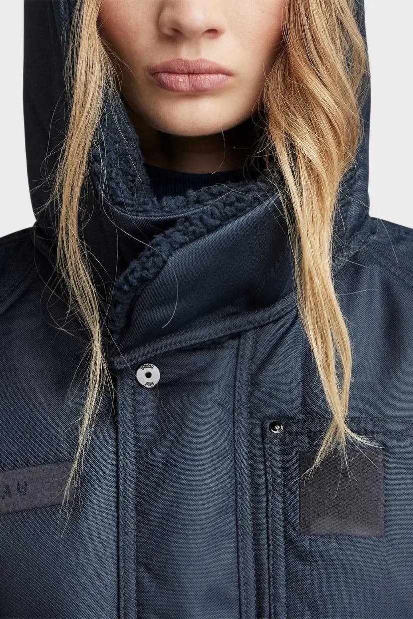 Женская темно-синяя куртка Fishtail parka 4