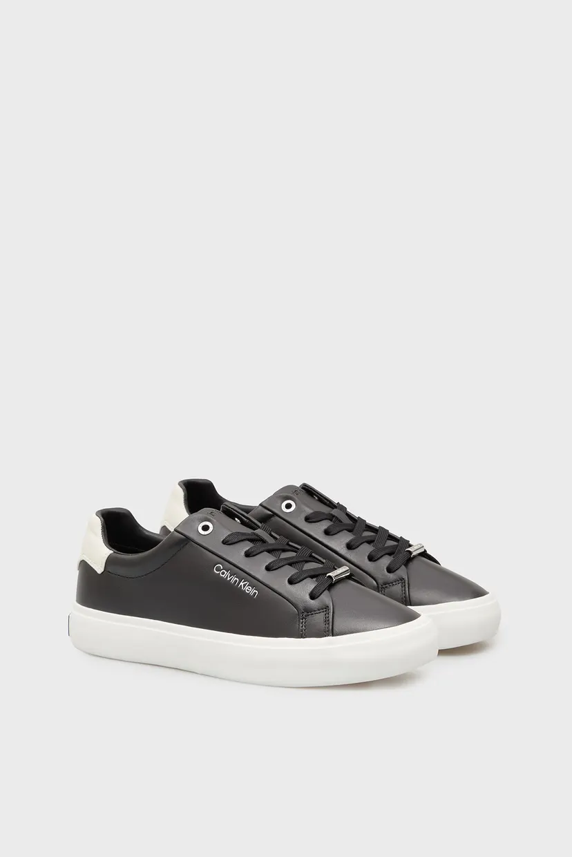 Женские черные кожаные сникерсы VULC LACE UP 3