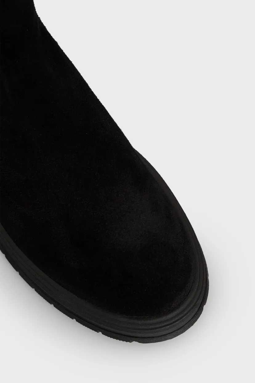Мужские черные замшевые ботинки HILFIGER SUEDE ZIP CHELSEA 4