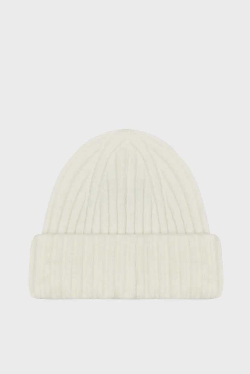 Женская белая шапка TOMMY TWIST BEANIE 3