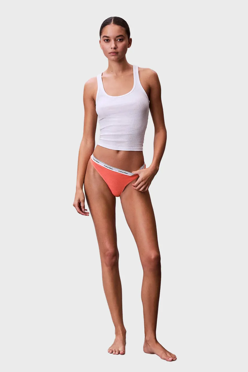 Женские коралловые трусики THONG 3