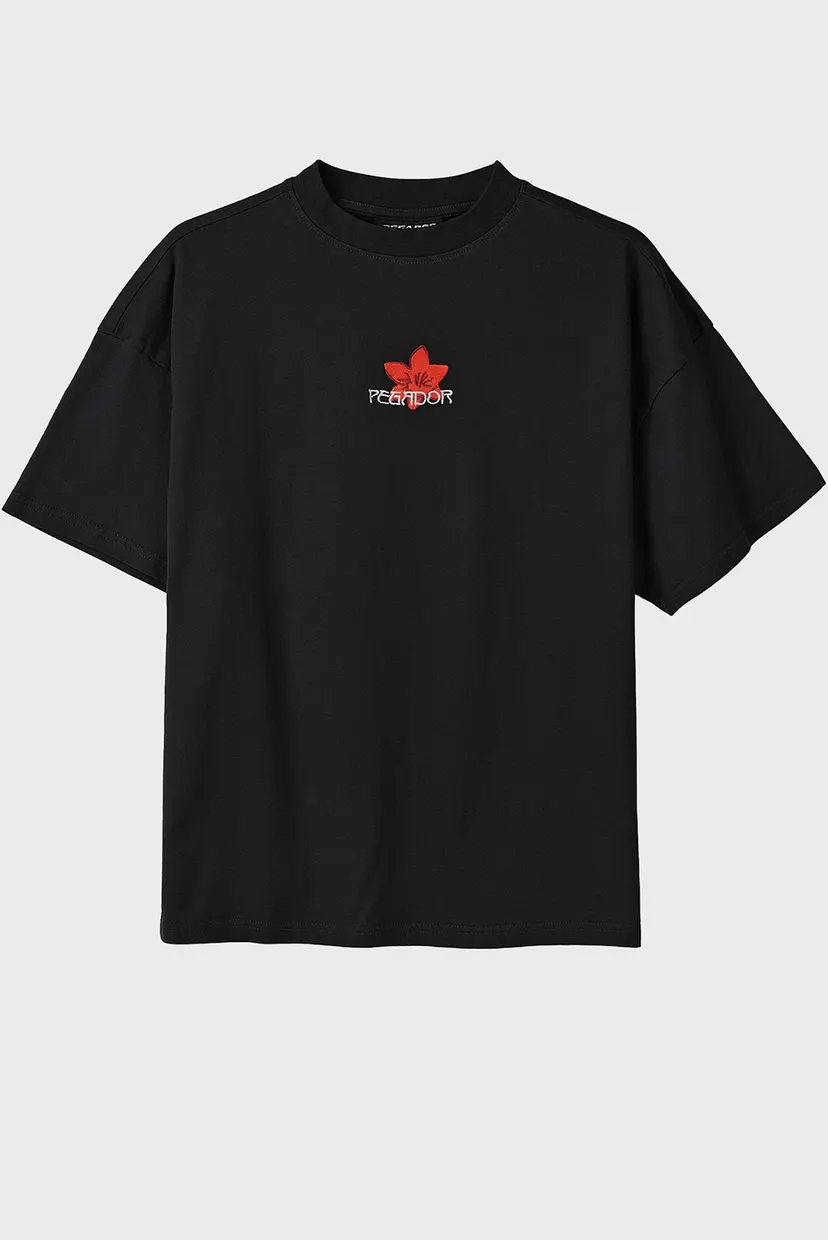 Женская черная футболка Modra Heavy Oversized 5
