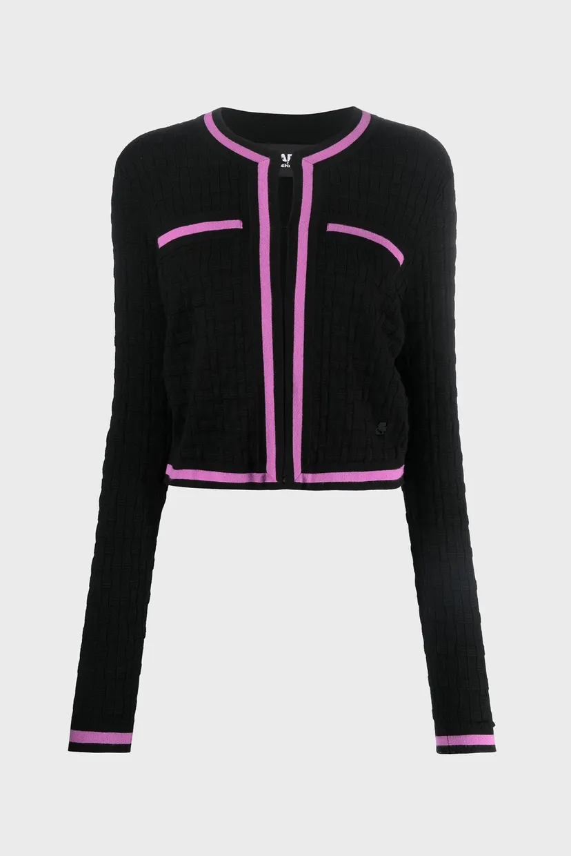 Жіночий чорний кардиган TEXTURED CLASSIC KNIT 5