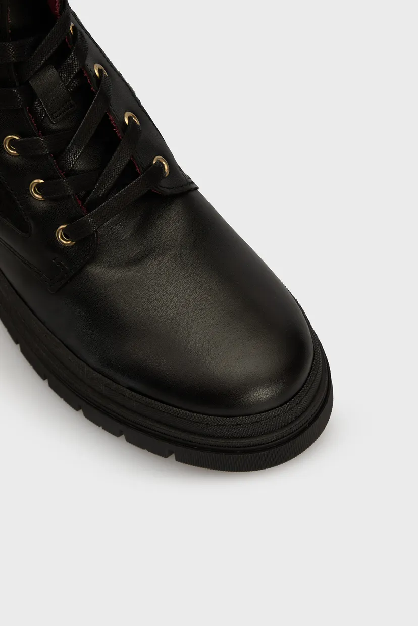 Жіночі чорні черевики NAUTICAL MELTON LEATHER LACE-UP 4