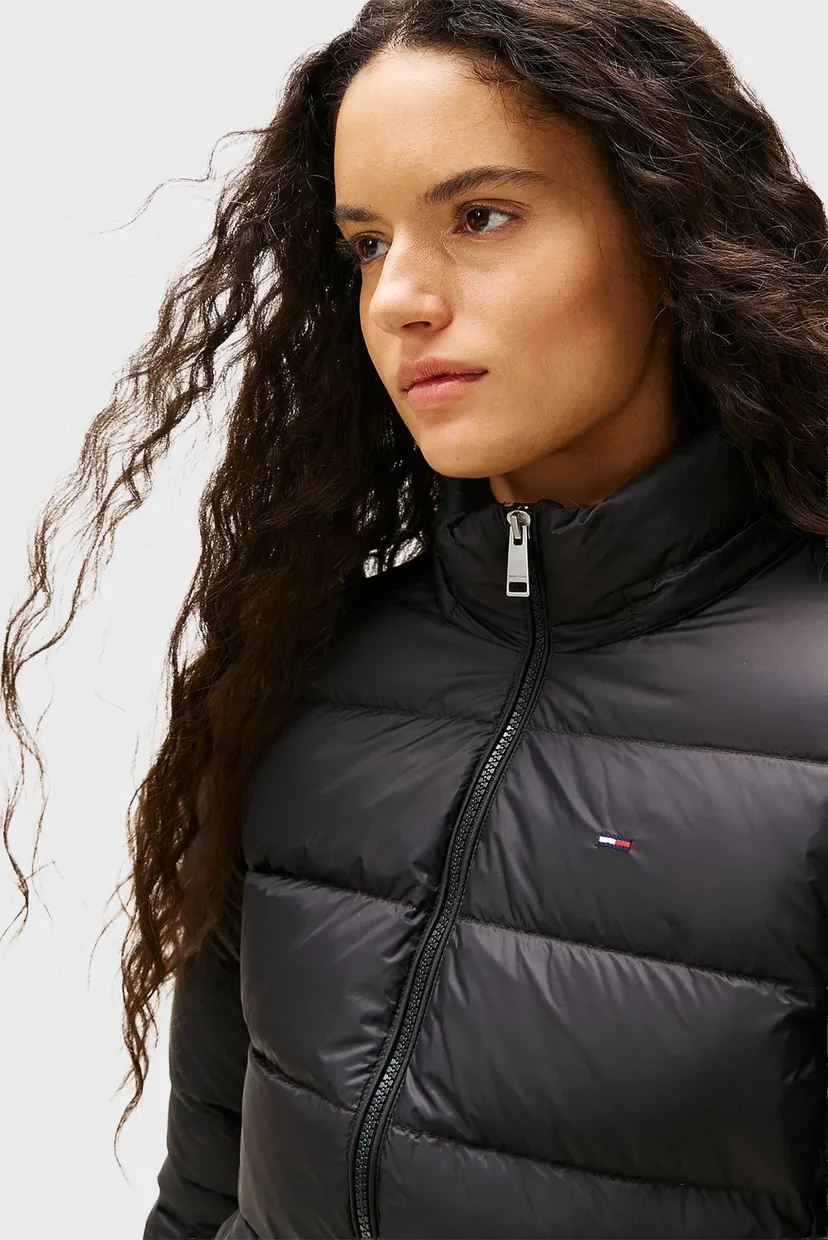 Женский черный пуховик BASIC HOODED DOWN JACKET 4